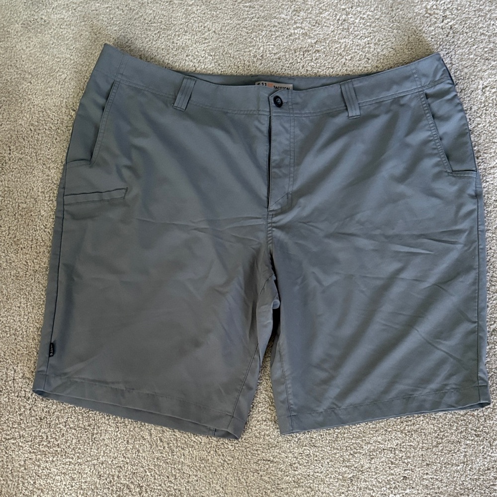 5.11 Tactical Charcoal Flat Front Shorts
